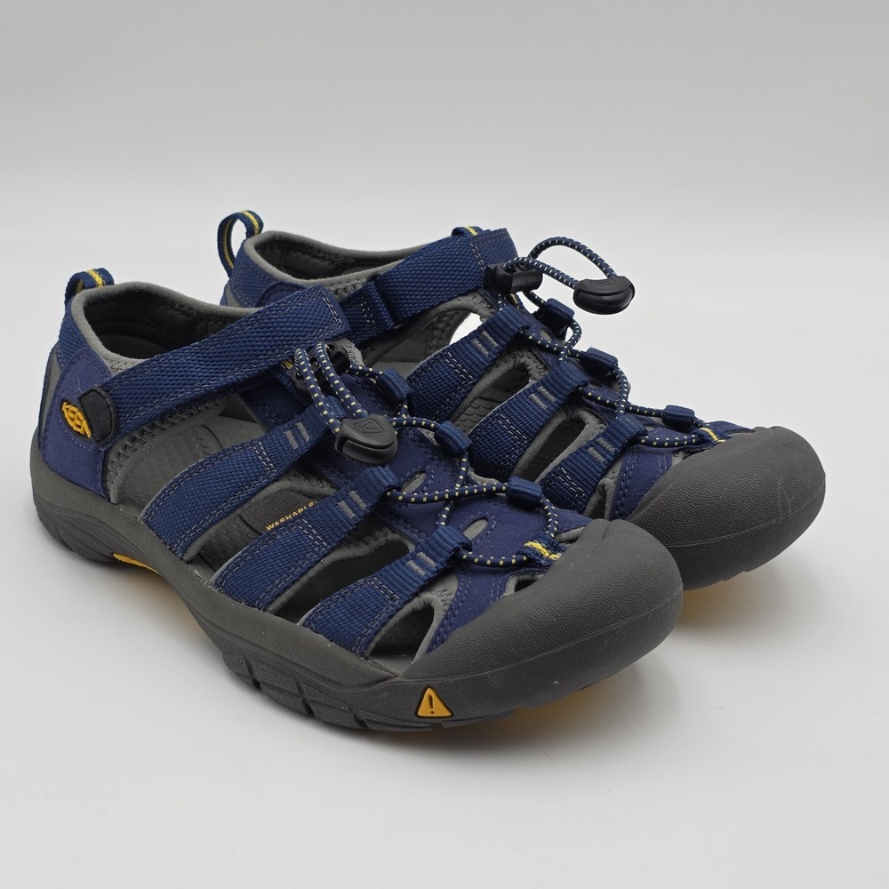 Keen Newport H2 Waterproof Outdoor Hiking Boys Youth Sandals Navy Yellow Size 5